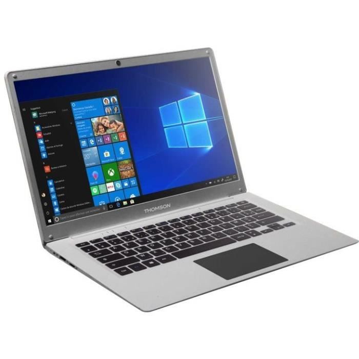 THOMSON PC Portable NEO14A - 14,1'' HD - INTEL® Atom™ Quad Core E8000 - 4 Gb RAM - 128 Gb SSD - Windows 10 - Silver