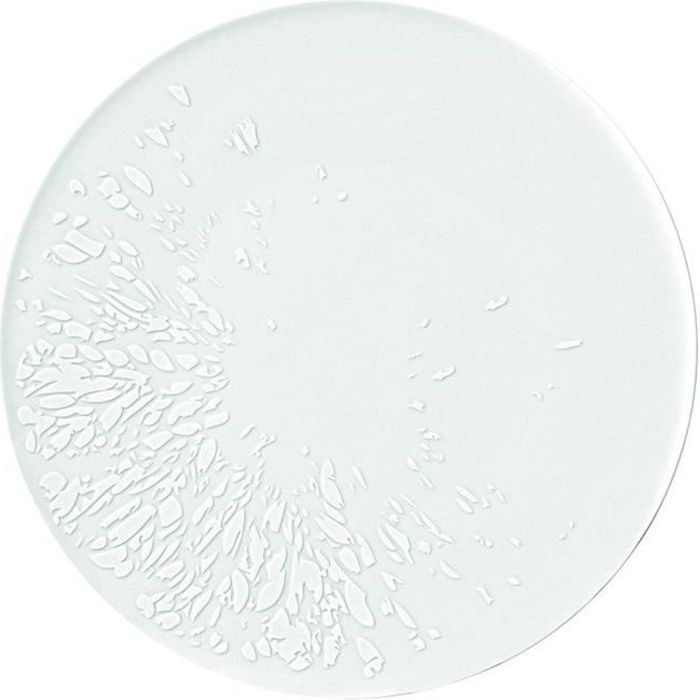Lot de 6 assiettes plates en porcelaine coloris Blanc - Ø 27 cm