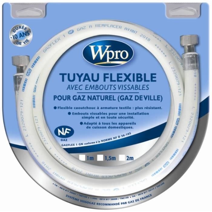 VISSINOX TNV150 + Gaz naturel - durée de vie illimitée - 1,50 raccord tournant 360°