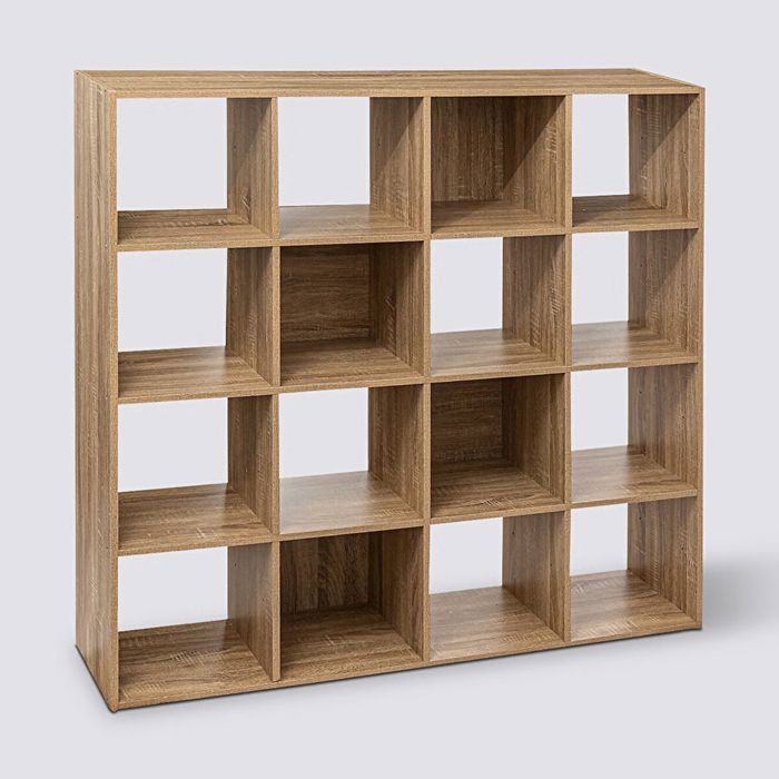 Etagère bibliothèque avec 16 cases en bois coloris naturel - Longueur 135 5 x Profondeur 32 x Hauteur 135 5 cm Etagère bibliothèque avec 16 cases en bois coloris naturel - Longueur 135 5 x Profondeur 32 x Hauteur 135 5 cm