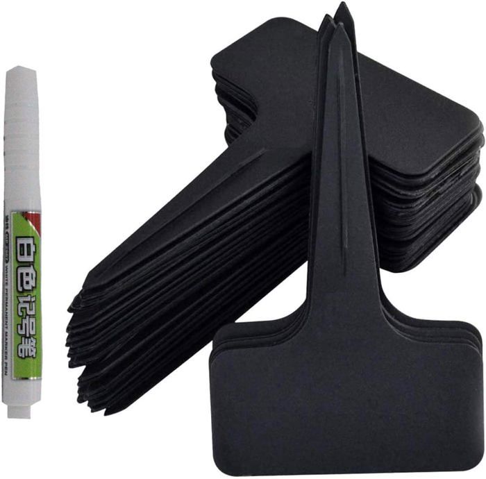 Lot De 15 Étiquettes De Jardin Réutilisables En Bois – Tableau Noir Forme T – Résistantes Aux Intempéries – Idéales Pour Légumes, Fleurs Et Plantes Aromatiques