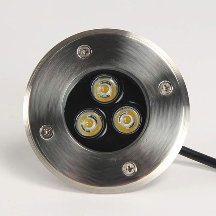 Spot Encastré LED Extérieur étanche IP67 - 36W - Acier Inox Et Verre Trempé - Pour Allée, Jardin, Terrasse (Bleu)