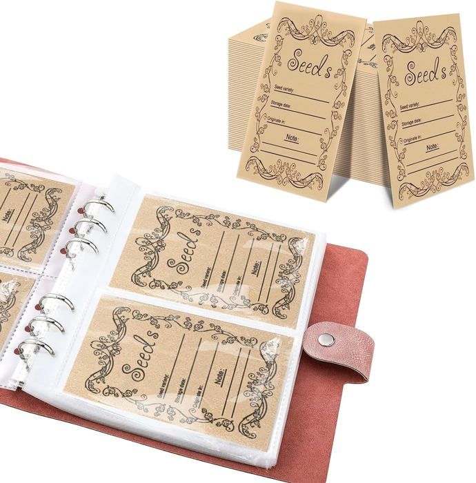 100 Enveloppes De Rangement Pour Graines | Avec Organisateur Relié | Taille 6x8 Cm Environ | Étiquetage Et Protection Humidité