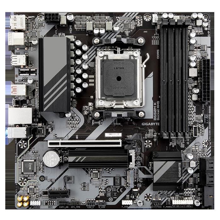 Carte mère GIGABYTE B650M K AMD B650 Socket AM5 4xDDR5 SDRAM 192GB Micro ATX - Gigabyte
