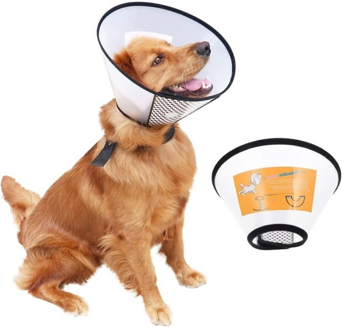 Comparer les prix de 1 Pièces Colerette Chien, Collerette pour Chat, Anti-Morsure Protection Cône Collerettes,pour Chat et Chien colerette (26-33cm)