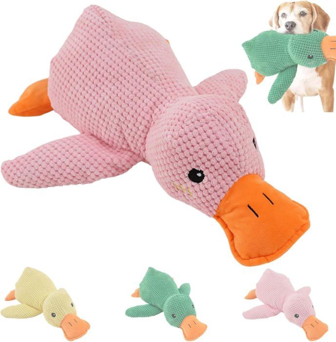 Comparer les prix de Jouet Canard pour Chiens, Jouet à Mâcher en Peluche pour Chien, Jouet Apaisant en Forme De Canard pour Chien, (rose L)