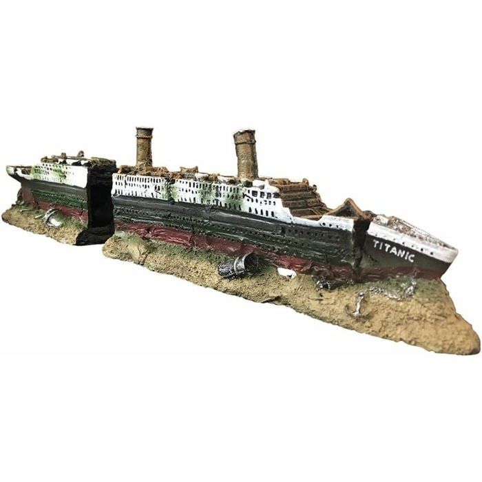 Comparer les prix de Dcoration pour aquarium en forme dpave du Titanic en rsine respectueuse de lenvironnement PZCC