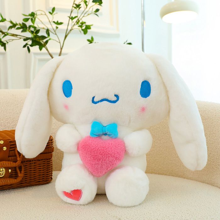 Peluche Géante Mouton Ange GRIER - 100cm Rose Kawaii