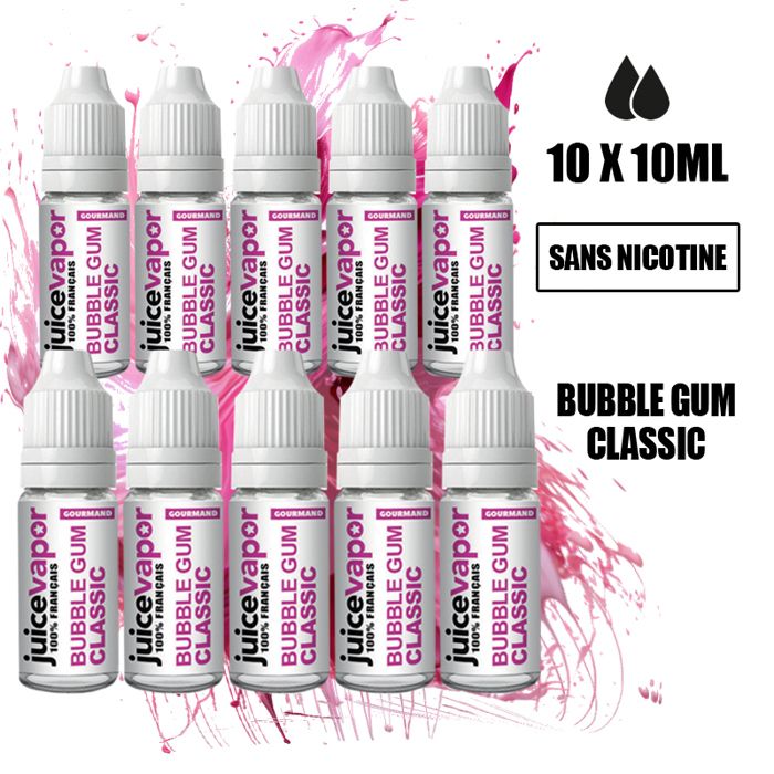 ELIQUIDE JUICE VAPOR 100ML - BUBBLE GUM CLASSIC - EN 0MG NICOTINE -  Cdiscount Au quotidien