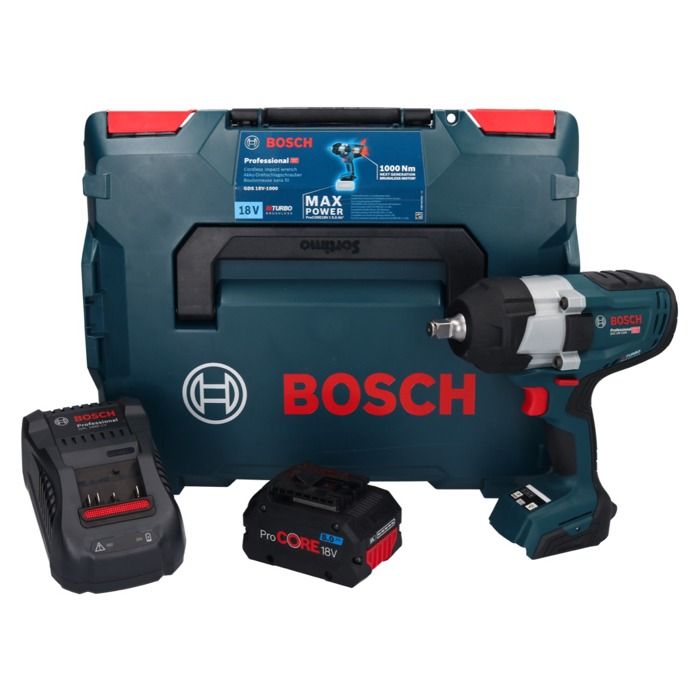 Bosch GDS 18V 1000 Professional Visseuse à chocs sans fil 18 V 1000 Nm BITURBO Brushless + 1x batterie ProCORE 8 0 Ah + chargeur + Boxx - vue 2
