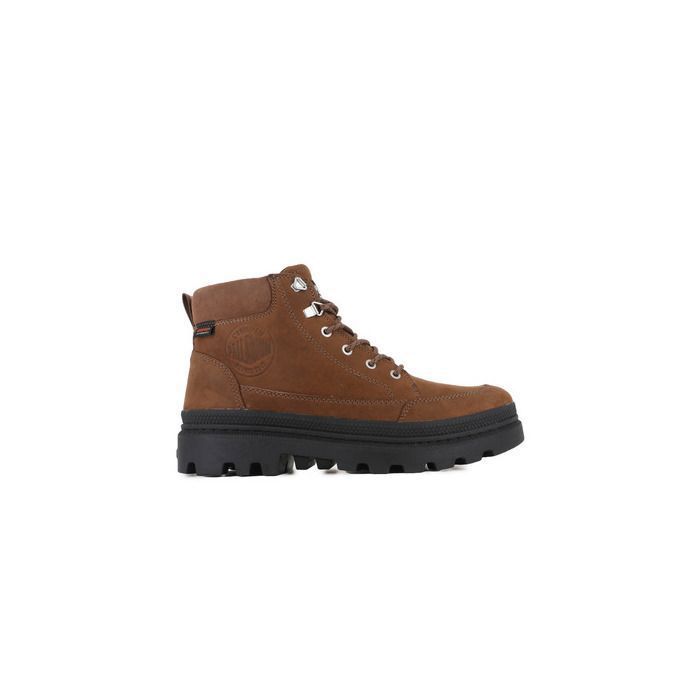 Palladium Palladium Pallatrooper Cuff 2 WP+ - Baskets cuir homme marron lacets semelle caoutchouc