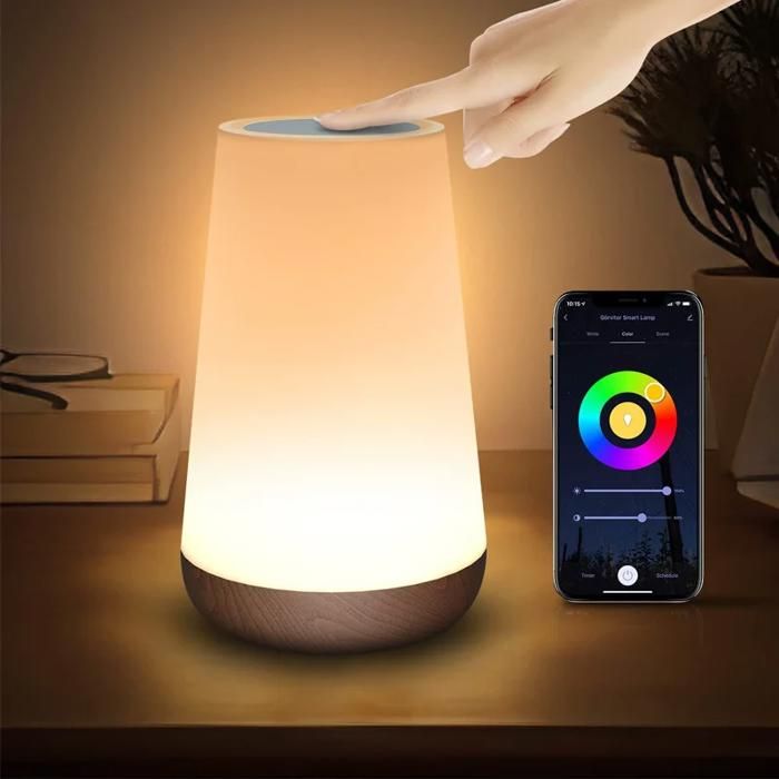 Veilleuse connectéeWiFi compatible avec Alexa et Google Home veilleuse multicolore réglable pour la décoration de la chambre