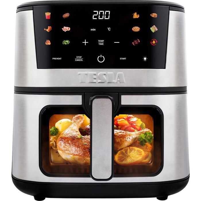 Friteuse à air chaud - TESLA - AirCook Q60 XXL Pro - 7L - 1600W - Température réglable 40-200°C