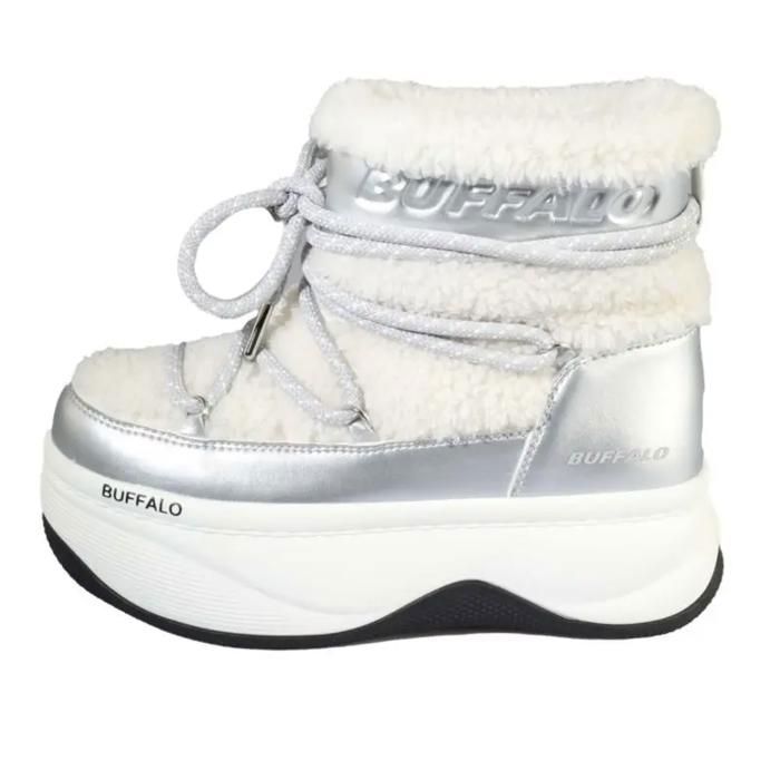 Baskets femme Buffalo Orcus Vegan Nappa - silver/cream Baskets femme Buffalo Orcus Vegan Nappa - silver/cream