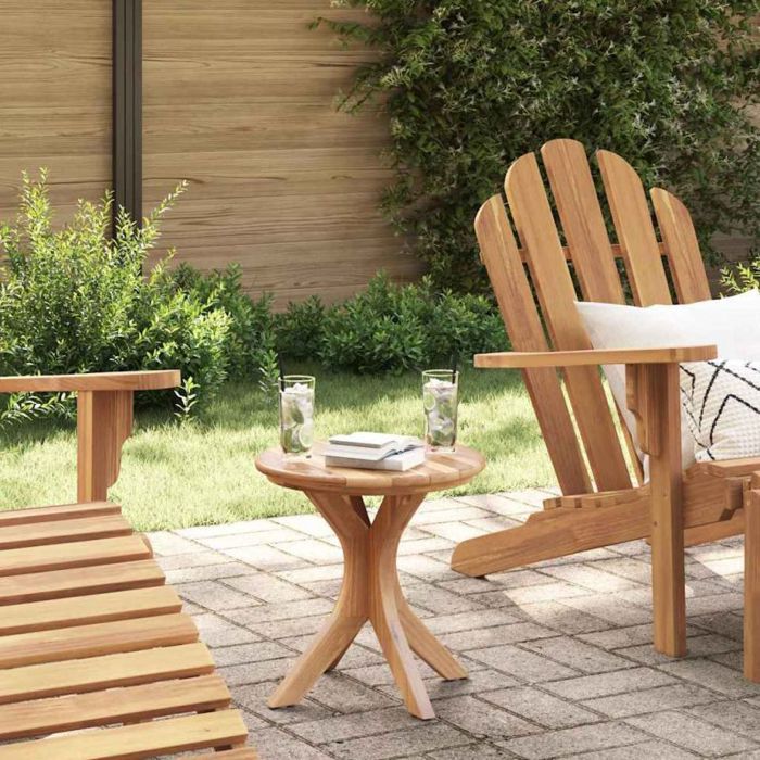 vidaXL Table de Jardin Ø40x41 cm Bois Massif Teck