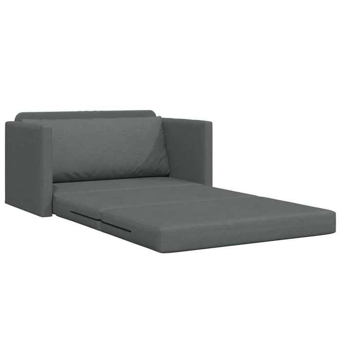Promotion janvier Canapé-lit Convertible - CLARENCE - 2 en 1 - Gris foncé 124x71x78 cm Velours CC548
