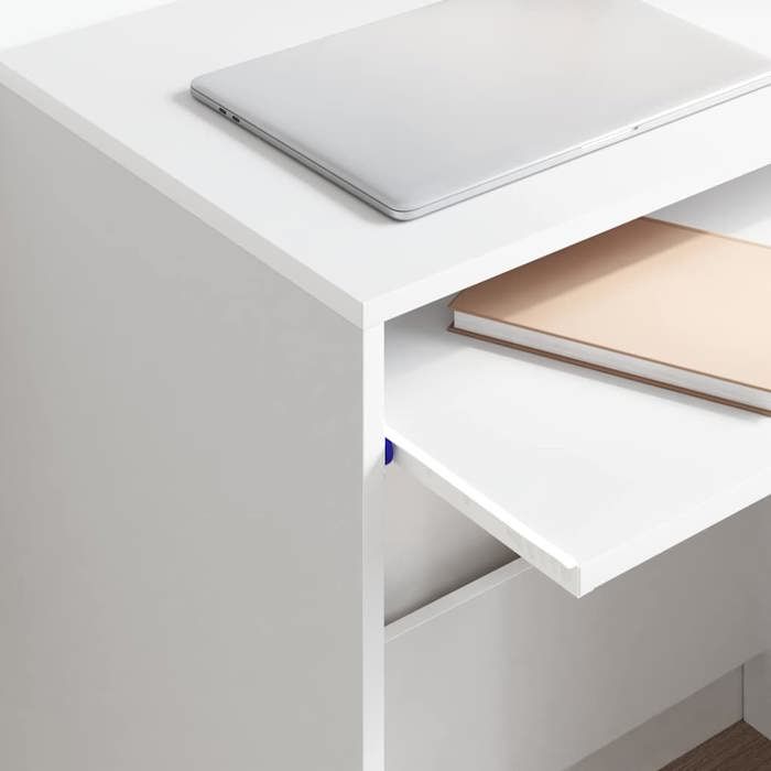 Bureau informatique Blanc - LEMON® Bureau avec tiroir multi-rangements - Blanc - 775x43x79cm - Bois dingénierie 904 - Soldes