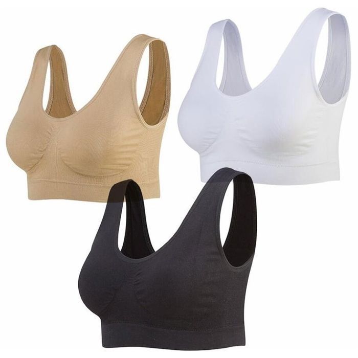 3pcs Soutiens-Gorge de Sport Yoga pour Femme Brassière Sport Femme Soutien Moyen Coussinets Amovibles Fitness Grande Taille 3pcs Soutiens-Gorge de Sport Yoga pour Femme Brassière Sport Femme Soutien Moyen Coussinets Amovibles Fitness Grande Taille