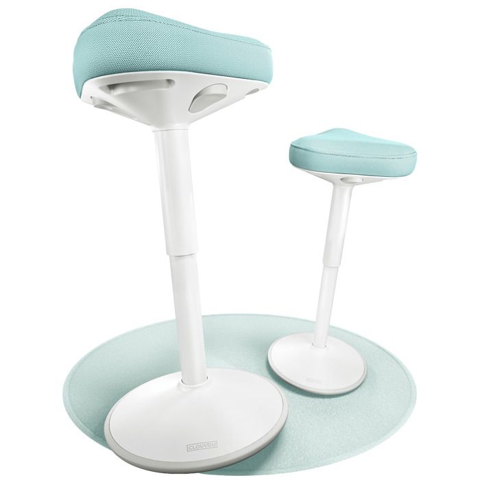 Tabouret ergonomique bureau CLOUVOU - Nexus - Tabouret dynamique avec Effet Oscillant - réglable de 47 à 64 cm - Vert Menthe