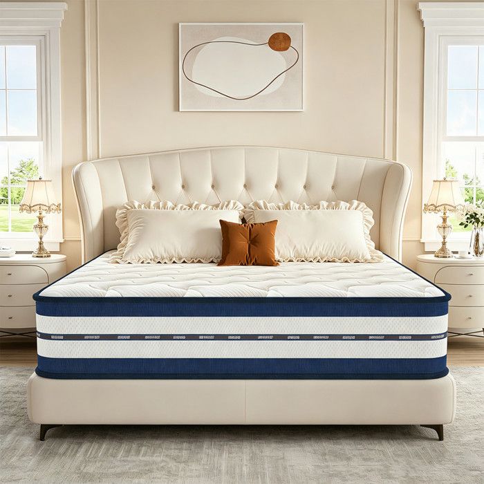 Matelas 140x200 cm en Mémoire de Forme Mi-Ferme Épais 28cm Indépendant Couchage Soutien Optimal Haute Résilience Respirant