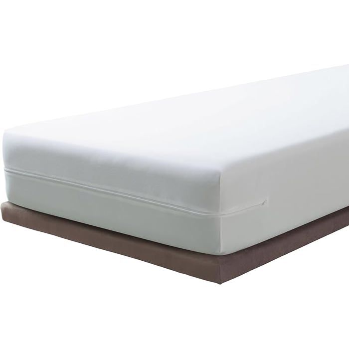 - Housse de Matelas avec Traitement Contre Les acariens Imperméable et Respirante  Lot de 2 80x200cm  Lot de 2 80x200 cm