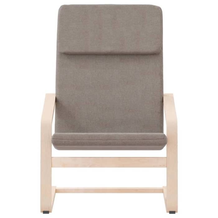 Confortable Chaise de relaxation Capacité de charge max : 110 kg Taupe Tissu__26316