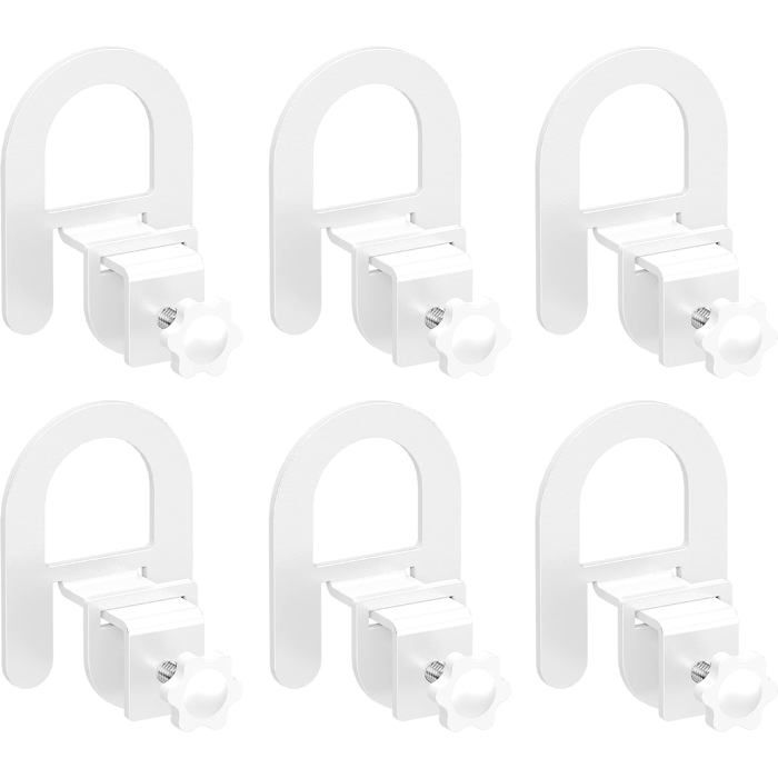 Butées antidérapantes pour cadre de lit - lot de 6 pièces - maintien de matelas réglable 1 à 3 43 cm - acier finition blanche