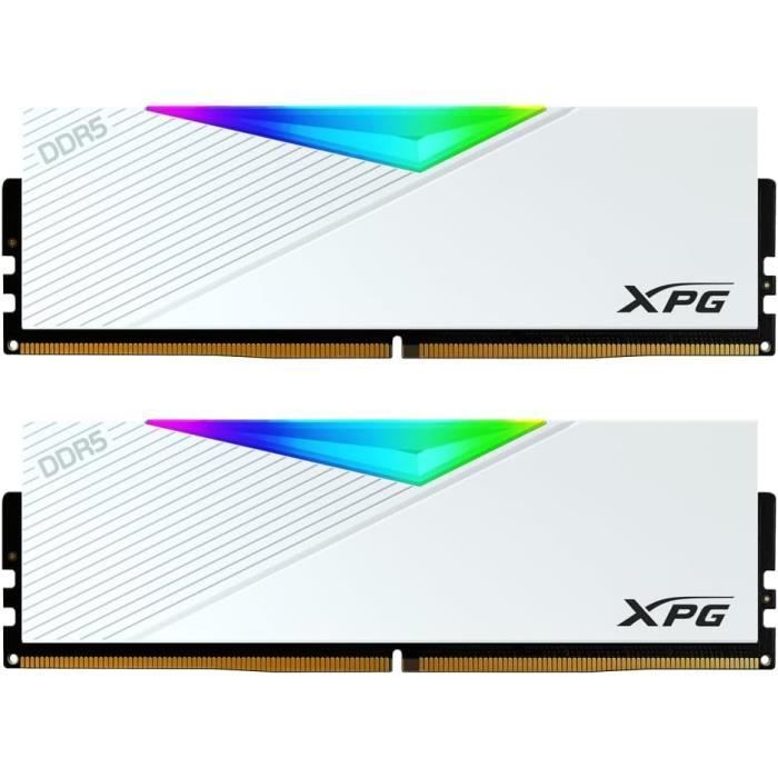 Mémoire RAM ADATA XPG Lancer RGB DDR5 2x16GB 6000C30 – Blanc