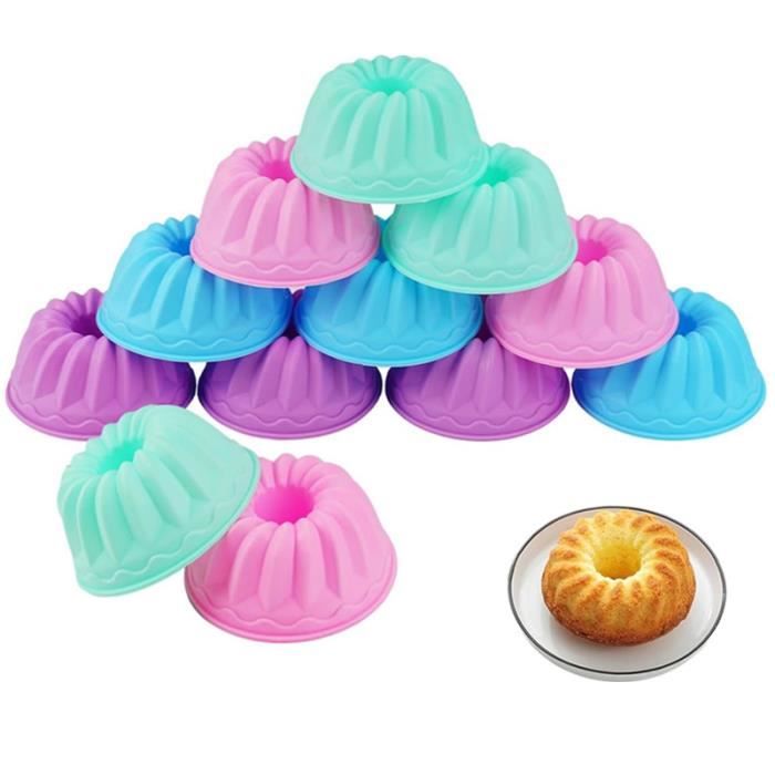 3 Pièces Moule De Cuisson, Moule A Gateau En Silicone Antiadhesif Moule Patisserie 3 Etages Moule Entremet Silicone Ronde 9.5/15/20 * 4.5cm Moule