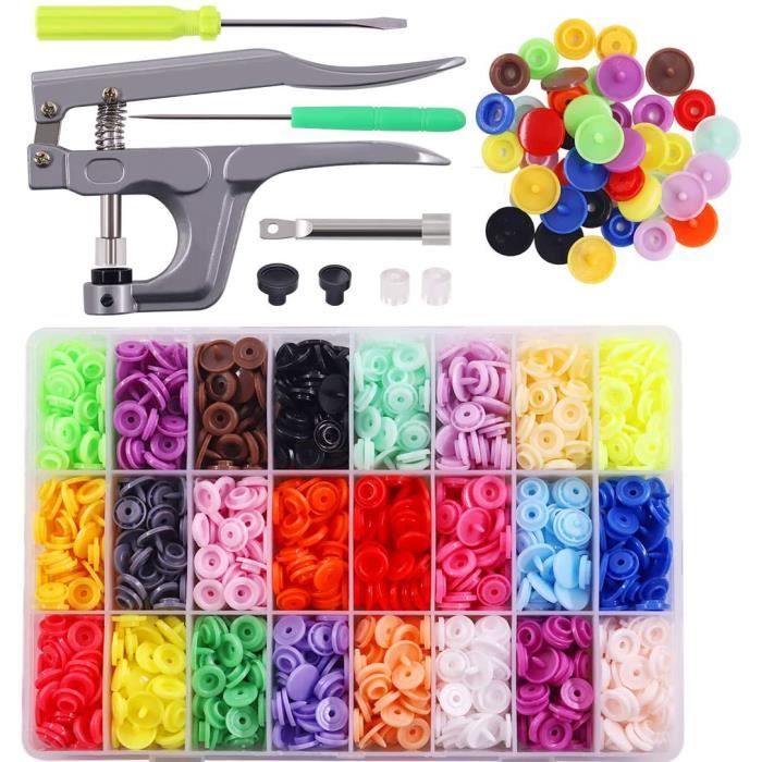 100 Boutons Pression T5 En Plastique Blanc - Pour Vêtements Bébé, Couches Lavables, Sacs Et DIY - Lot économique