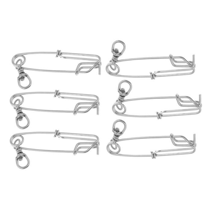 15 Clips De Pêche En Acier Inoxydable Pour Thon Et Palangre - Forts, Résistants à La Corrosion, Taille ~1.8x60 Mm