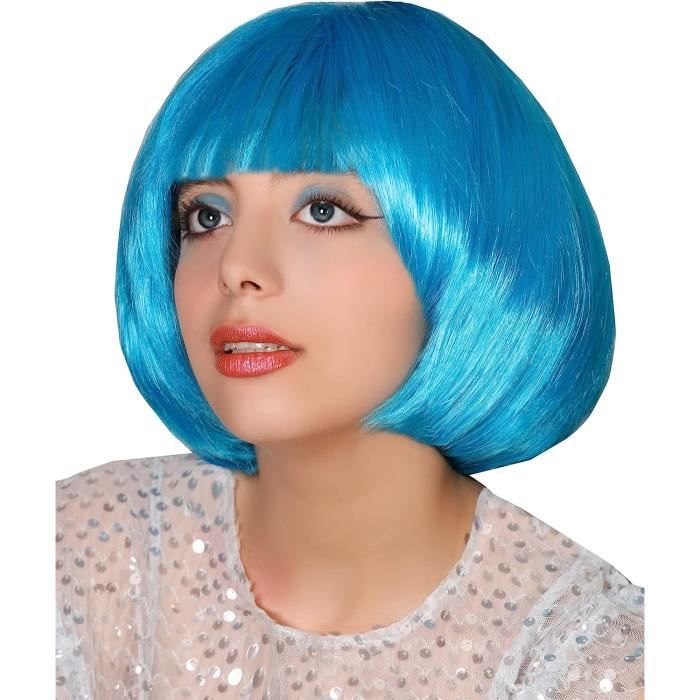 Femme Courte Bob Perruque Fête Costumée Cosplay (Bleu Ciel)[x7076]