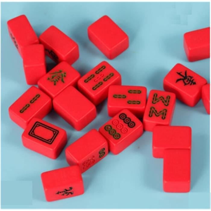 Jeu De Mahjong Américain - 166 Tuiles, Dos Roses - Format 1,2"