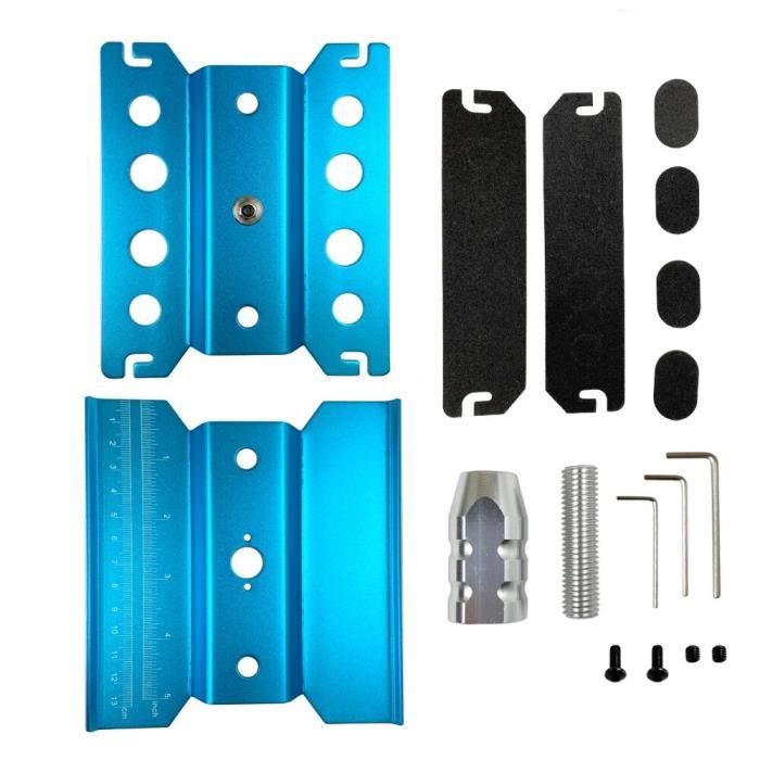 Support Rotatif 360° Pour Voiture RC – Poste De Travail En Alliage D'Aluminium Bleu, Réglable En Hauteur, Avec Éponge Antidérapante