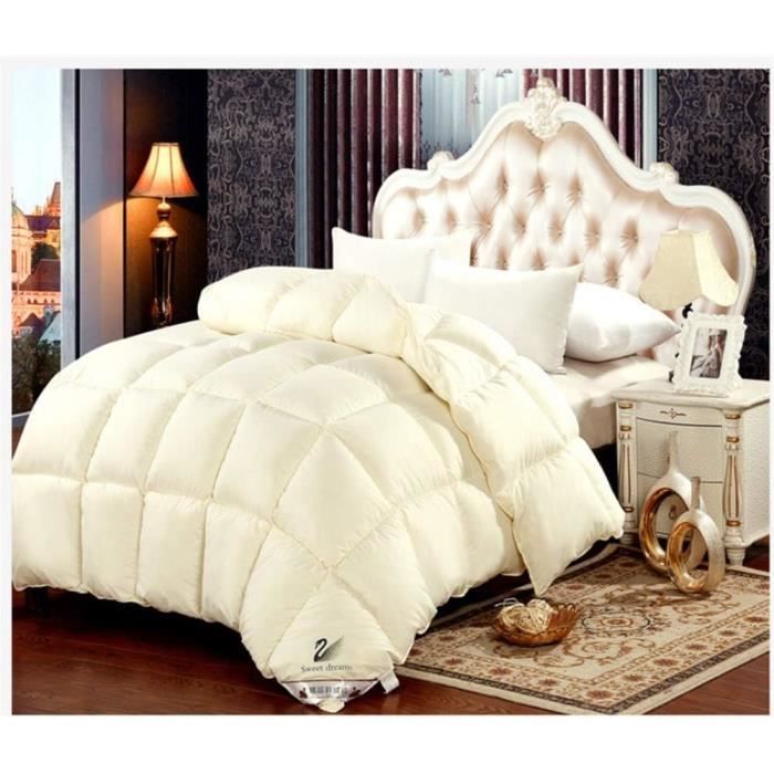 Couette En Plumes Et Duvet D'Oie 135X200 Cm, Couette Naturelle Chaude