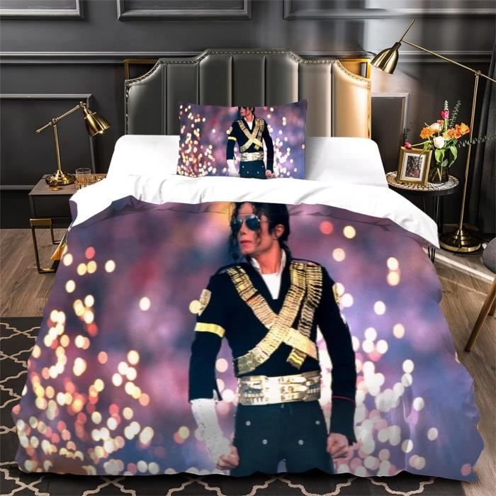Housse De Couette Michael Jackson - Microfibre Douce, Imprimé 3D, Avec Taies D’oreiller, Pour Chambre Adulte Ou Enfant