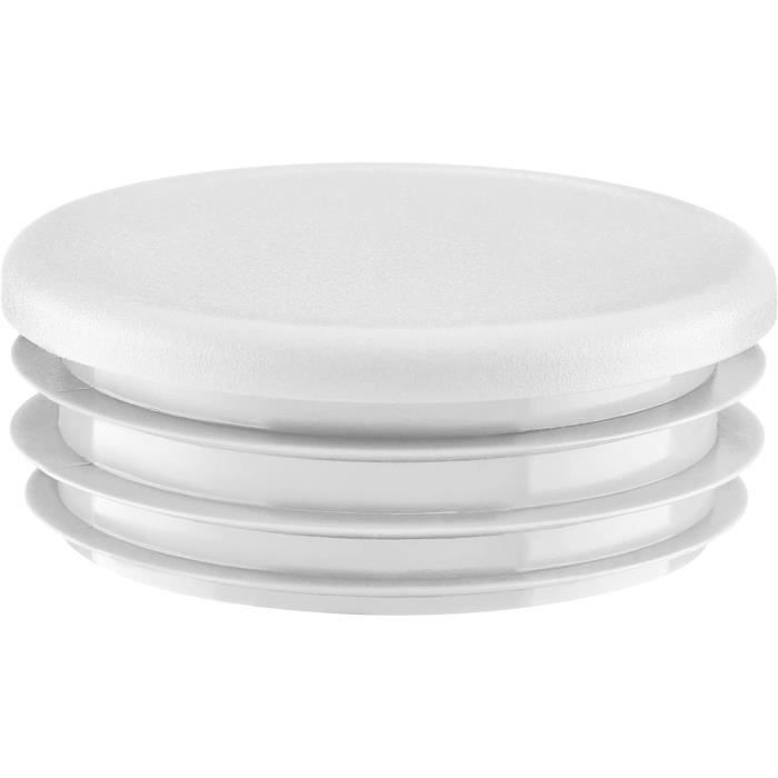 Capuchon Pour Tuyau Rond - Diamètre 20 Mm-50 Pièces - Blanc - Capuchon PVC - Embout Pour