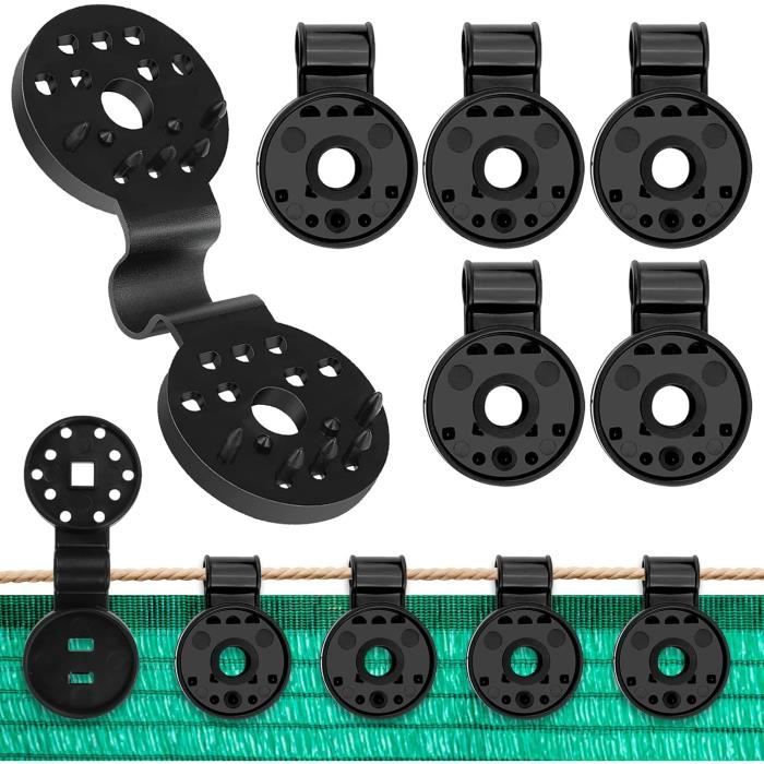 50 Clips De Fixation Pour Bâche Et Toile D'ombrage - Double Boucle - Faciles à Installer