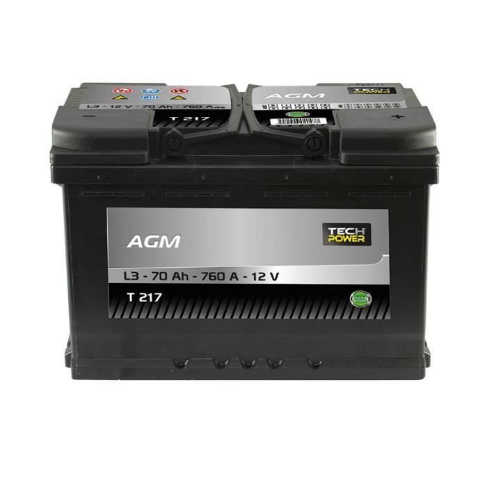 Batterie AGM Spéciale Start and Stop 12V 70Ah 760A/en - Cdiscount Auto