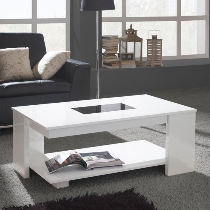 Table Basse Relevable Blanche Dipa Taille L 110 X L 60 X 44