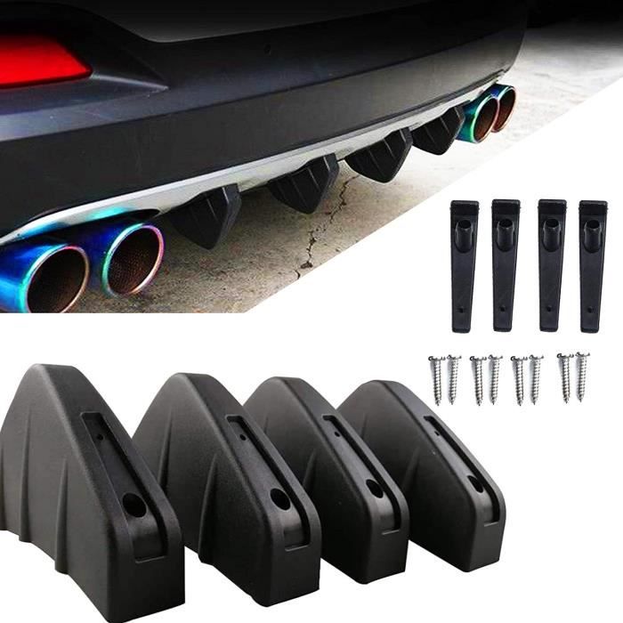 Aileron D'aileron Arrière 4pcs Voiture Pare-chocs Arrière Lèvre Spoiler