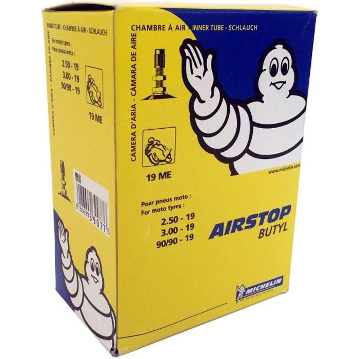 Chambre à air Michelin pour moto 2.50-19 3.00-19 90/90-19 / 19ME / 390115