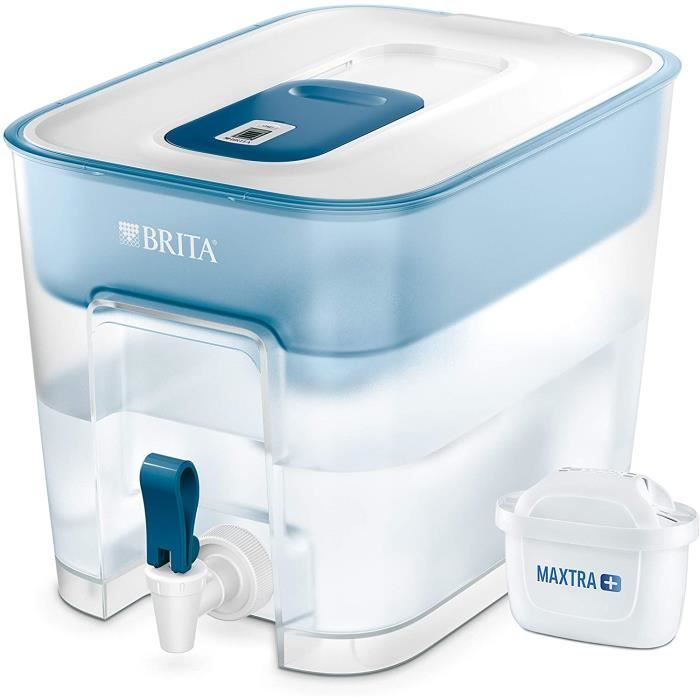 Brita Flow Optimax 8,2 l Filtre à Eau avec 1 Cartouche Maxtra + 1 Cartouche Bleue