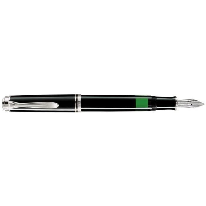 Stylo-Plume Pelikan Souverän M405 Noir/Bleu - Piston, Plume Or 14 Carats Rhodiée, Largeur F (Fine) - 2