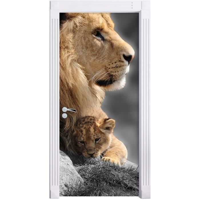 Lion Proteger Son Lionceau Noir Murale Blanc Format 0x90cm Cadre De Porte Porte Autocollants Decoration De Porte Porte Cdiscount Maison Lion Proteger Son Lionceau Noir Murale Blanc Format 0x90cm Cadre De Porte Porte Autocollants Decoration De Porte Porte Cdiscount Maison
