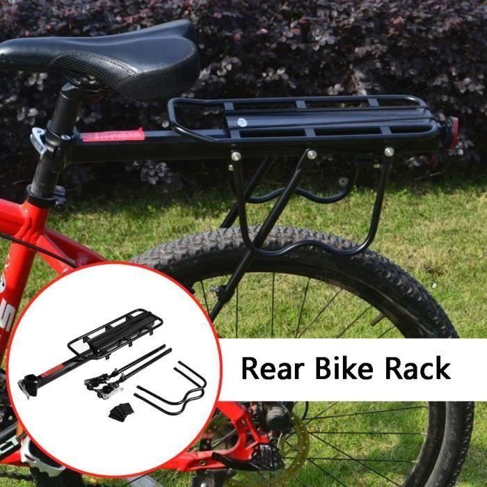 Bike Rack VTT Si/ège Arri/ère Cargo Rack /À V/élo /Équipement De Stand pour V/élo Porte-Bagages Noir