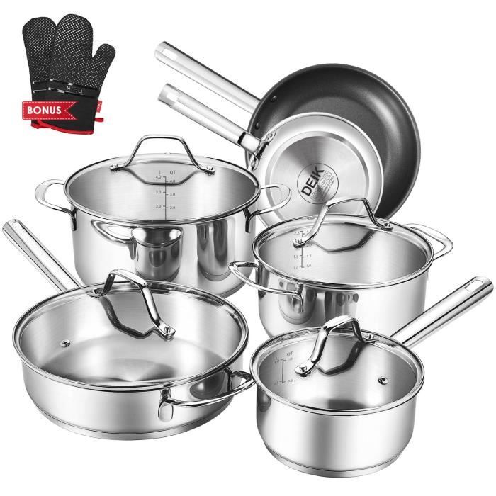 couvercle pot gastronomique Induction tous les cuisinière 6 à 54 L 18//10 Acier Inoxydable Universel