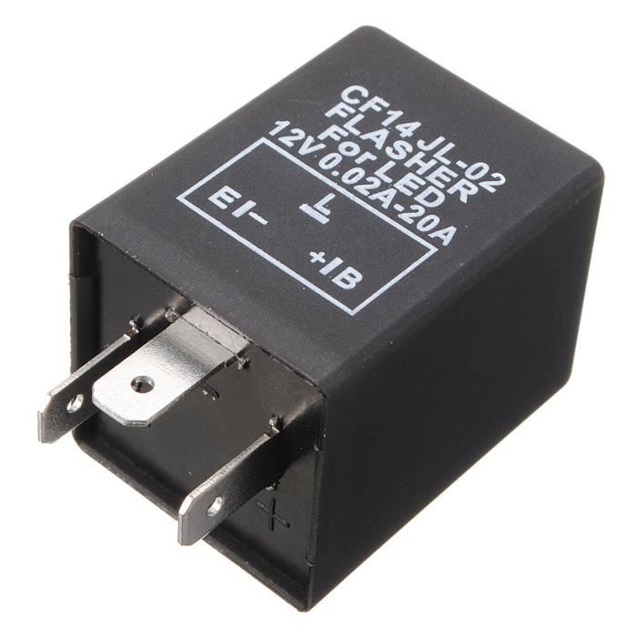 Trifycore 2 Pin 12V réglable Voiture Flasher Relais LED Flasher Clignotant Indicateur de Clignotants Relais Accessoires 