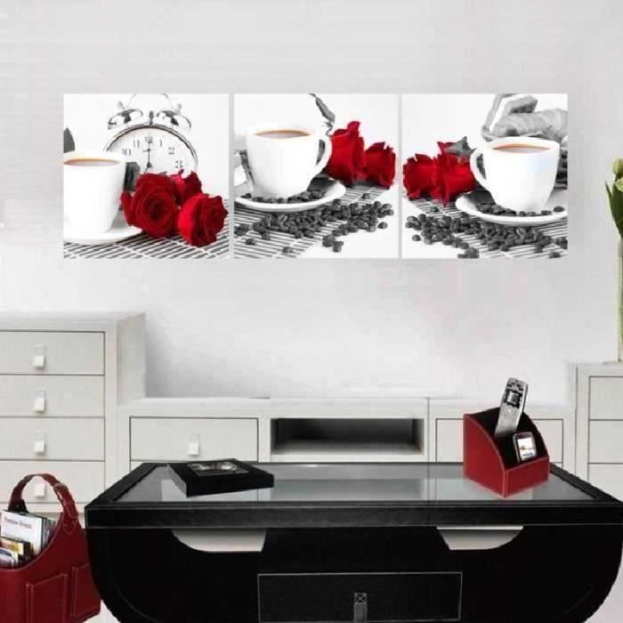 Cuisine Abstraite Peintures A Lhuile Triptyque Peinture Mur Art Bilder Toile Estampes Tableau Peinture Sur Toile No Fram Yj3240 Achat Vente Tableau Toile Soldes Cdiscount