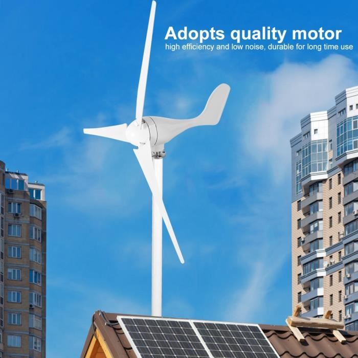 HURRISE générateur d'éolienne 500W DC12V éolienne 3 lames Kit de générateur de vent équipement de producteur d'électricité